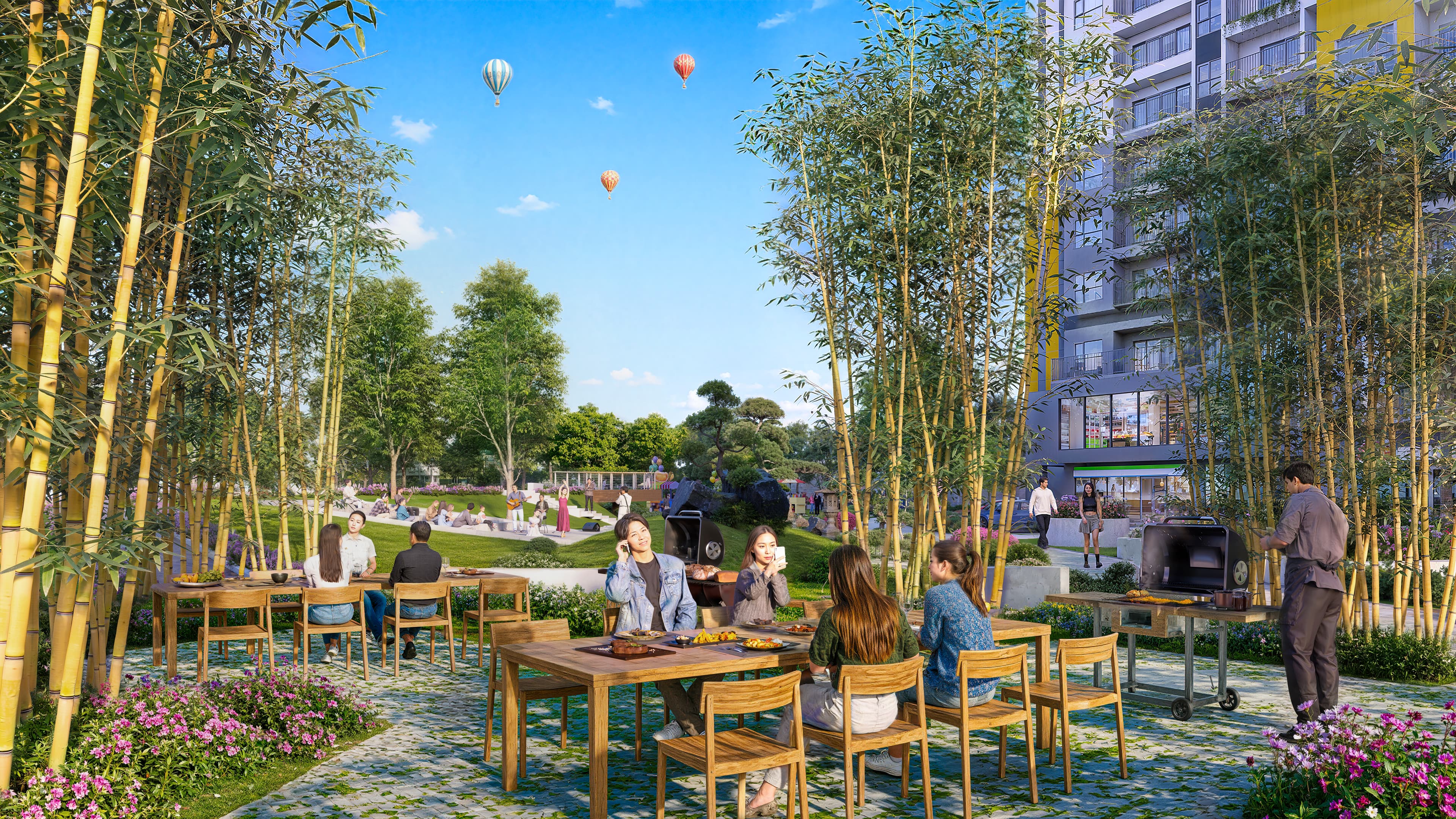 Công viên nội khu Bcons NewSky